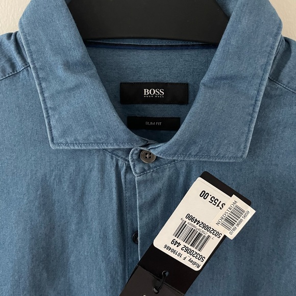 Hugo Boss Slim Fit Demin-Like Button Down - Picture 3 of 3